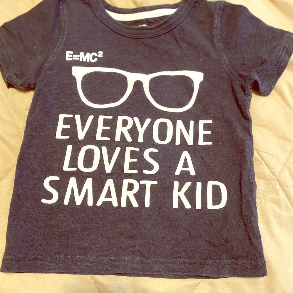 “Everyone loves a smart kid” black shirt